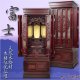 伝統型唐木仏壇【富士：天然楡総杢46号　紫檀色仕上げ】重ね大型仏壇　送料無料