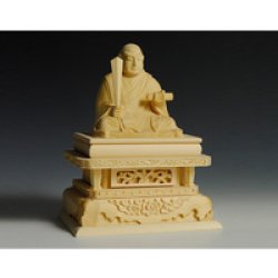 画像2: 【仏像】高級上彫り・総檜・日蓮宗・日蓮聖人3.0寸