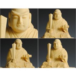 画像4: 【仏像】高級上彫り・総檜・日蓮宗・日蓮聖人3.0寸
