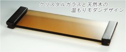 画像2: モダン【クリスタル仏器膳】6.0寸 天然木紫檀 仏壇仏具 ネコポス送料無料