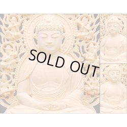 画像2: 幻の高級材【香る本榧（かや）材：阿弥陀如来 八角飛天光背仏像2.0寸】天台宗・浄土宗　仏壇用御本尊　送料無料