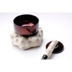 画像2: 国産仏具【豪華4点おりんセット　響花(きょうか)　水紫ワイン】りん・リンセット　磬　鐘　鈴　仏具　送料無料