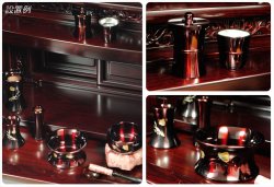 画像6: 煌びやかな国産仏具【彫金:蝶れんか 6具足セット ワインレッド 3寸】お仏具 仏壇仏具 送料無料