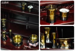 画像5: 煌びやかな国産仏具【彫金:蝶れんか 6具足セット コハクぼかし 3寸】お仏具 仏壇仏具 送料無料