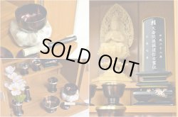 画像5: モダン仏壇【天然貝使用の螺鈿調さくら細工・現代調ミニ仏壇：和桜　欅調16号】小型仏壇　送料無料