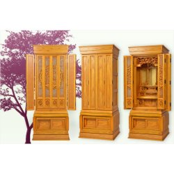 画像3: （入荷未定）伝統型唐木仏壇【富士：天然楡総杢46号　楡本色仕上げ】重ね大型仏壇　送料無料