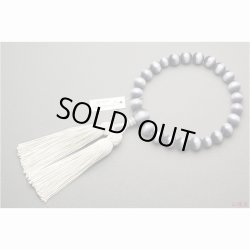 画像2: 京都の数珠職人手製【京念珠：キャッツアイ共仕立：灰色】男性用数珠・正絹頭付房　化粧箱付でネコポス送料無料