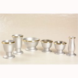 画像7: 国産仏具【モダン仏具セット：想々型6具足2.5寸　渕金シルバー】現代調仏具 送料無料