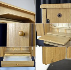 画像7: 祖霊舎（神徒壇）【モダン祖霊舎：安曇（あずみ）18号・天然タモ杢】神道　御霊舎　霊璽　御霊代　神棚　送料無料