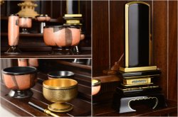 画像9: 高級モダン仏壇【本鉄刀木総無垢：茜空（あかねそら）14×18　全面フローリング仕立て】上置き小型仏壇・ミニ仏壇　送料無料