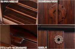 画像6: 高級モダン仏壇【紫檀総無垢：茜空（あかねそら）14×18　全面フローリング仕立て】上置き小型仏壇・ミニ仏壇　送料無料