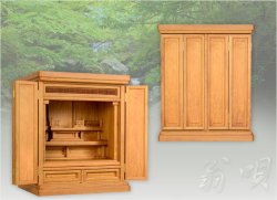 画像2: 国産仏壇【樹齢1000年の神秘 屋久杉：翁唄（おきなうた）20号】上置き小型仏壇　送料無料