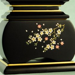 画像4: モダン唐木位牌・黒檀タイプ・風桜4.0寸・送料無料