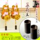 お盆用品・国産仏具【盆花専用花立て：盆花立　五十鈴（いすず）2本（一対）セット】花立て　花瓶