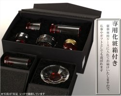 画像5: 輝きをまとったモダン仏具【多面カット クリスタル仏具：ジュリー 5具足セット パープル 化粧箱入り】透明クリスタルガラス 仏壇仏具 送料無料