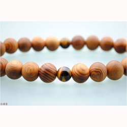 画像4: 希少天然記念物・国産京念珠【屋久杉・虎目石仕立】男性用数珠 正絹房　仏壇仏具　ネコポス送料無料