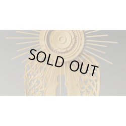 画像6: 超ミニサイズ立ち阿弥陀如来3.0寸・お西（西本願寺用）・総柘植丸台唐草光背・送料無料