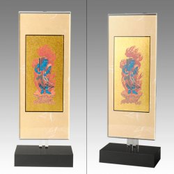 画像4: モダン掛け軸【クレア　真言宗　３枚セットサイズ大】高さ調整可能、置くだけで簡単設置　クリスタルのような透明感　送料無料