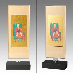 画像2: モダン掛け軸【クレア　曹洞宗　脇2枚セットサイズ大】高さ調整可能、置くだけで簡単設置　クリスタルのような透明感　送料無料