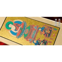 画像3: モダン掛け軸【クレア　天台宗　三尊仏　サイズ大】高さ調整可能、置くだけで簡単設置　クリスタルのような透明感　送料無料