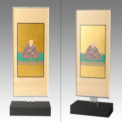 画像2: モダン掛け軸【クレア　浄土真宗西本願寺派　脇のみ　サイズ大】高さ調整可能、置くだけで簡単設置　クリスタルのような透明感　送料無料