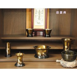 画像6: セピアぼかし・彫金モダン仏具セット【ポエム3.0寸】送料無料