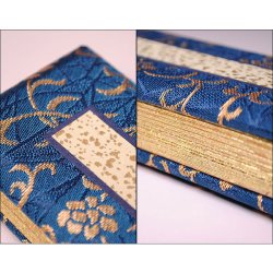 画像3: 国産過去帳【山吹】正絹 錦金襴 鳥の子 日なし（碧光）3.0寸　送料無料