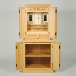 画像3: 祖霊舎・神徒壇【上下セット：天つなぎ21号＋ひまわり】ナチュラル色　高級ブナ材　神道　御霊舎　霊璽　御霊代　神棚　送料無料