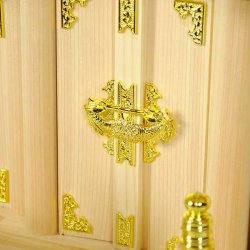 画像6: 神棚　国産高級屋根違い三社宮（桔梗）サイズ小・高級桧製　送料無料