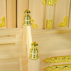 画像7: 【神具セット込み】国産神棚（桔梗）サイズ小＋神具セットＣ　高級桧製神棚　送料無料