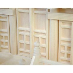 画像6: 神具付き　マス組付屋根違い三社（白鳥)大 唐戸+神具セットC・高級桧製　国産高級神棚　送料無料