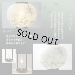画像6: 特選　お盆提灯【岐阜提灯：大内行灯11号　桜調仕上げ・本絹製二重張り・手書き絵　秋草の薫（あきくさのかおり）】盆ちょうちん　行灯　盆用品　お盆飾り　新盆　初盆　色柄提灯　花柄提灯　迎え火　送り火