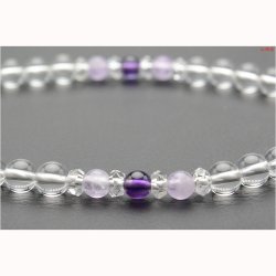 画像3: 京念珠【水晶切子　紫水晶・紫雲石（しうんせき）ミックス天珠仕立】正絹二頭付房　女性用数珠・ネコポス送料無料