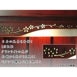 画像9: （11月下旬入荷予定）【ご本尊＋豪華仏具セット＋りんセット】仏具込み価格でお得・桐材・ミニモダン仏壇【未来・紫檀色・仏具込み】18号送料無料geiki18