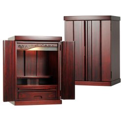 画像6: （11月下旬入荷予定）【クレア御本尊＋クリスタル5具足＋たまゆらリン】豪華仏具込み・桐材・ミニモダン仏壇【未来・紫檀色・仏具込み】15号・送料無料gouka15