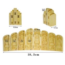 画像11: 水柘植材・八開仏【八寶尊】・守り本尊・御本尊：送料無料