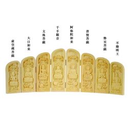画像2: 水柘植材・八開仏【八寶尊】・守り本尊・御本尊：送料無料