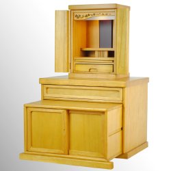 画像3: 仏壇・仏壇台上下セット【ミニモダン仏壇・未来15号LB＋仏壇台・清流】・ライトブラウン・送料無料seiryu15