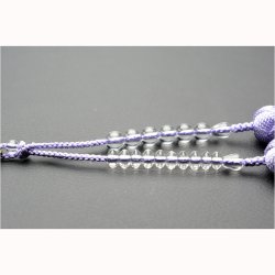 画像5: 浄土宗【京念珠：水晶　紫雲石仕立　六万浄土】女性用数珠　正絹小田巻房本連・本式数珠　桐箱付送料無料