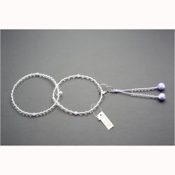 画像2: 浄土宗【京念珠：水晶　紫雲石仕立　六万浄土】女性用数珠　正絹小田巻房本連・本式数珠　桐箱付送料無料