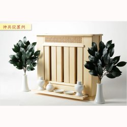 画像9: 神棚【モダン神棚：三社箱宮　聖（ひじり）桧総無垢材・ナチュラル仕上げ】神道　神札　お札　札入れ
