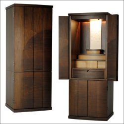 画像2: モダン仏壇【カノープス40号　ウォルナット材】家具調仏壇 らくらく家財便送料無料