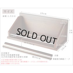 画像5: 神具付きモダン壁掛け神棚【INORI（イノリ）ウォルナット色+SORA+榊】お札立て　お札入れ　朱印帳立て送料無料