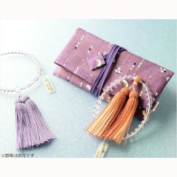 画像7: 国産数珠袋【巻紐タイプの数珠袋　結花（ゆいか）：藤あやめ】数珠・念珠・数珠入れ・数珠袋　ネコポス便送料無料