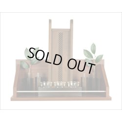 画像2: モダン神具付き・台付き【結祈サイズ小＋神具ＳＯＲＡ＋榊+INORI（イノリ）台】ダーク色　神棚　神具　送料無料