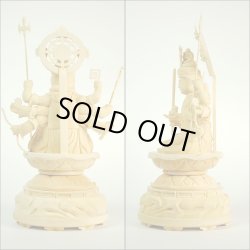 画像3: 八臂弁才天(弁財天）・総桧3.0寸・送料無料