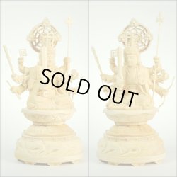 画像2: 八臂弁才天(弁財天）・総桧3.0寸・送料無料