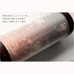 画像3: 国産・お盆提灯【モダン提灯：萌夏（もえか）本絹二重張　3号・桜ぼかし】盆提灯　盆飾り　新盆　初盆　お盆・お彼岸・盆棚・仏具　送料無料