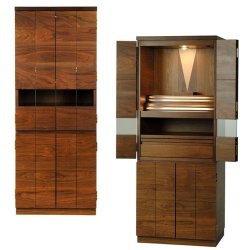 画像2: 国産モダン仏壇【アメリカンウォールナット：アカンサス44号】家具調仏壇・らくらく家財便送料無料