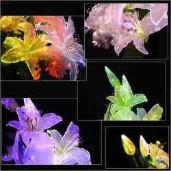 画像7: 仏具・お盆飾り【大きめサイズの光ファイバー仏花：テルミナ　ラージポット　白百合・菊・紫陽花】お盆用品　霊前灯　提灯　供花　供物　お供え　仏壇用仏具　新盆　初盆　盆花　インテリア行灯